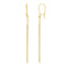 14k Yellow Gold Long Bar Diamond Cut Drop Earrings
